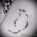 простые тату кошки - фото готовой татуировки 02092016 4244 tatufoto.ru