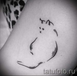 простые тату кошки - фото готовой татуировки 02092016 4244 tatufoto.ru