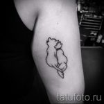 простые тату кошки - фото готовой татуировки 02092016 5245 tatufoto.ru