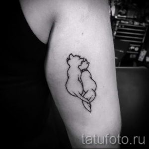простые тату кошки - фото готовой татуировки 02092016 5245 tatufoto.ru