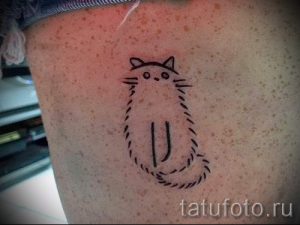 простые тату кошки - фото готовой татуировки 02092016 7247 tatufoto.ru