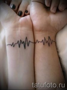 простые тату на запястье - фото готовой татуировки 02092016 6253 tatufoto.ru