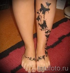 простые тату на икре - фото готовой татуировки 02092016 1255 tatufoto.ru