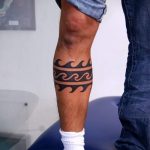 простые тату на икре - фото готовой татуировки 02092016 4258 tatufoto.ru
