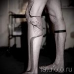 простые тату на икре - фото готовой татуировки 02092016 5259 tatufoto.ru