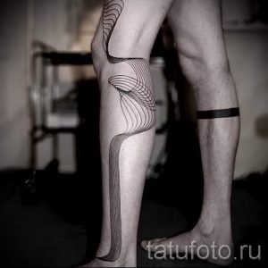 простые тату на икре - фото готовой татуировки 02092016 5259 tatufoto.ru