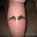 простые тату на ноге - фото готовой татуировки 02092016 10277 tatufoto.ru