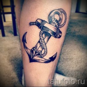 простые тату на ноге - фото готовой татуировки 02092016 12279 tatufoto.ru