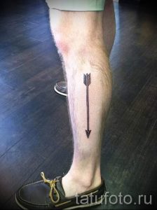 простые тату на ноге - фото готовой татуировки 02092016 1268 tatufoto.ru