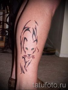 простые тату на ноге - фото готовой татуировки 02092016 13280 tatufoto.ru