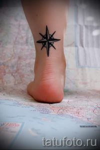 простые тату на ноге - фото готовой татуировки 02092016 4271 tatufoto.ru