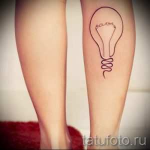 простые тату на ноге - фото готовой татуировки 02092016 8275 tatufoto.ru