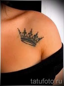 простые тату на плечо - фото готовой татуировки 02092016 6286 tatufoto.ru