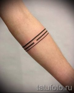 простые тату на предплечье - фото готовой татуировки 02092016 3289 tatufoto.ru