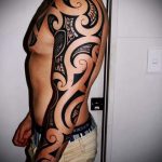 простые тату рукава - фото готовой татуировки 02092016 1317 tatufoto.ru