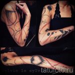 простые тату рукава - фото готовой татуировки 02092016 3319 tatufoto.ru