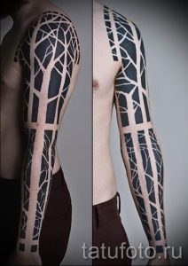 простые тату рукава - фото готовой татуировки 02092016 4320 tatufoto.ru