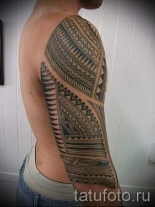 простые тату рукава - фото готовой татуировки 02092016 5321 tatufoto.ru