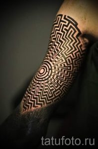 простые тату рукава - фото готовой татуировки 02092016 6322 tatufoto.ru