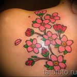 простые тату цветы - фото готовой татуировки 02092016 1343 tatufoto.ru