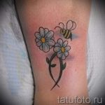 простые тату цветы - фото готовой татуировки 02092016 4346 tatufoto.ru