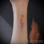 простые тату цветы - фото готовой татуировки 02092016 5347 tatufoto.ru