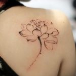 простые тату цветы - фото готовой татуировки 02092016 6348 tatufoto.ru