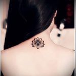 простые тату цветы - фото готовой татуировки 02092016 7349 tatufoto.ru