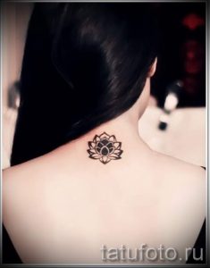 простые тату цветы - фото готовой татуировки 02092016 7349 tatufoto.ru