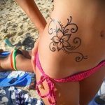 простые тату цветы - фото готовой татуировки 02092016 8350 tatufoto.ru