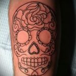 простые тату череп - фото готовой татуировки 02092016 1354 tatufoto.ru