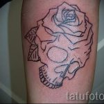 простые тату череп - фото готовой татуировки 02092016 2355 tatufoto.ru