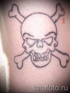 простые тату череп - фото готовой татуировки 02092016 3356 tatufoto.ru