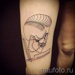 простые тату череп - фото готовой татуировки 02092016 5358 tatufoto.ru