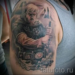 Интересное фото с готовой тату Русь - вариант тату ЗА РУСЬ 15