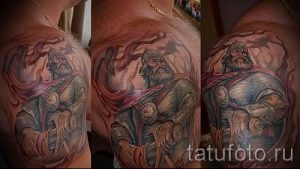 Интересное фото с готовой тату Русь - вариант тату ЗА РУСЬ 22