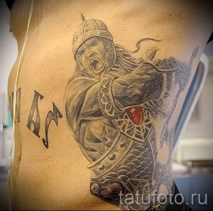 Интересное фото с готовой тату Русь - вариант тату ЗА РУСЬ 26