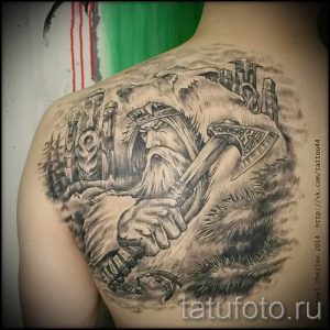 Интересное фото с готовой тату Русь - вариант тату ЗА РУСЬ 37