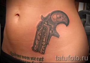 тату в виде пистолета - фото готовой татуировки 01092016 2071 tatufoto.ru