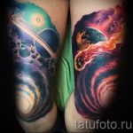 тату в стиле космос - фото готовой татуировки 7045 tatufoto.ru