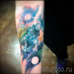 тату космос акварель - фото готовой татуировки 15106 tatufoto.ru