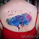 тату космос акварель - фото готовой татуировки 18109 tatufoto.ru