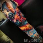 тату космос рукав - фото готовой татуировки 1141 tatufoto.ru
