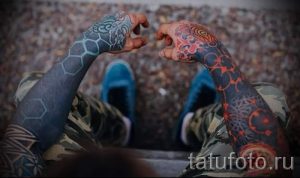 тату космос рукав - фото готовой татуировки 32172 tatufoto.ru