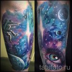 тату космос рукав - фото готовой татуировки 38178 tatufoto.ru
