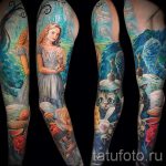 тату космос рукав - фото готовой татуировки 42183 tatufoto.ru