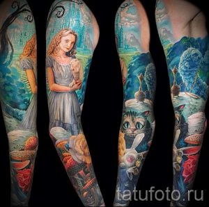 тату космос рукав - фото готовой татуировки 42183 tatufoto.ru
