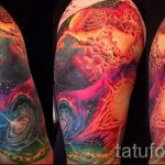 тату космос рукав - фото готовой татуировки 46186 tatufoto.ru