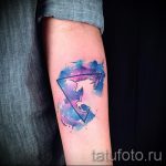тату космос треугольник - фото готовой татуировки 7195 tatufoto.ru