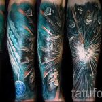 тату космос - фото готовой татуировки 1046 tatufoto.ru